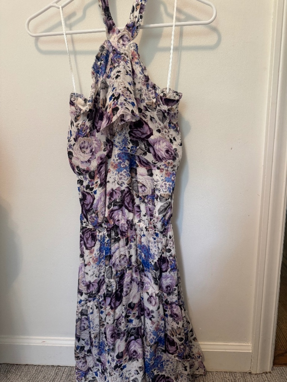 Parker floral print silk halter summer dress NWT Size Small